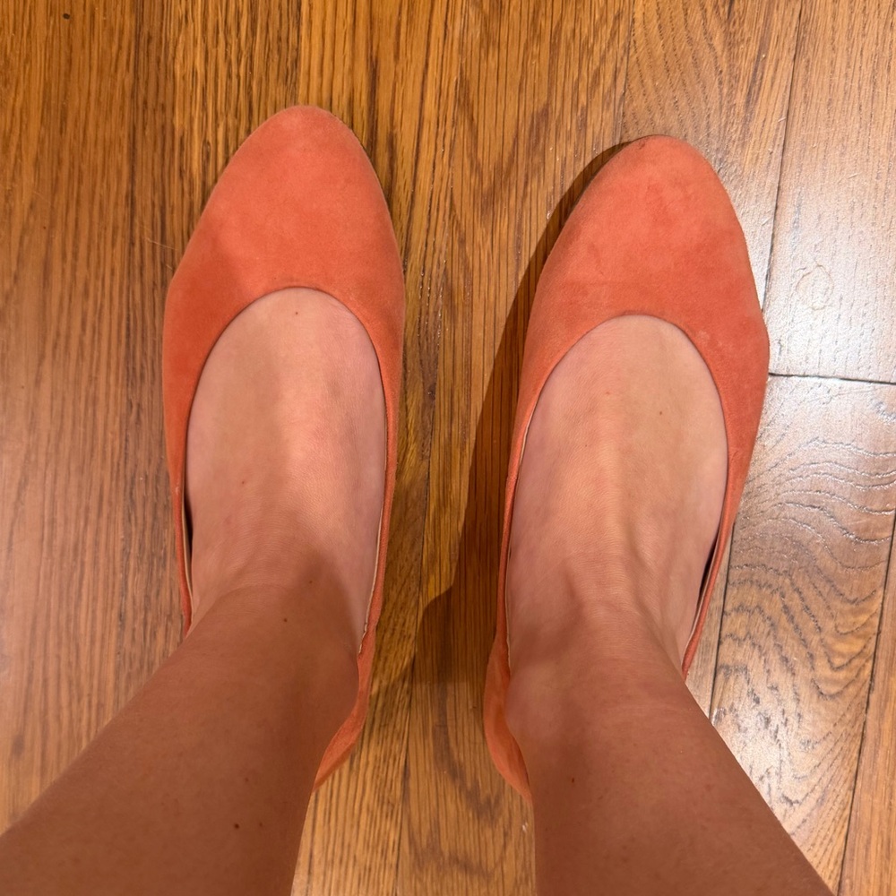 Banana Republic Leather Ballet Flats Size 6 Canyon Clay Suede